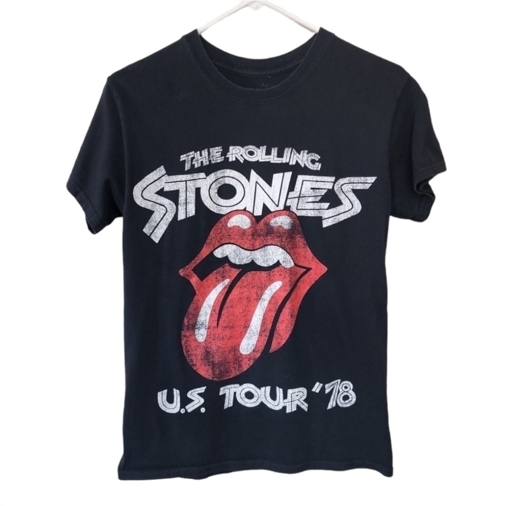 The Rolling Stones Black and Red Short Sleeve Tee